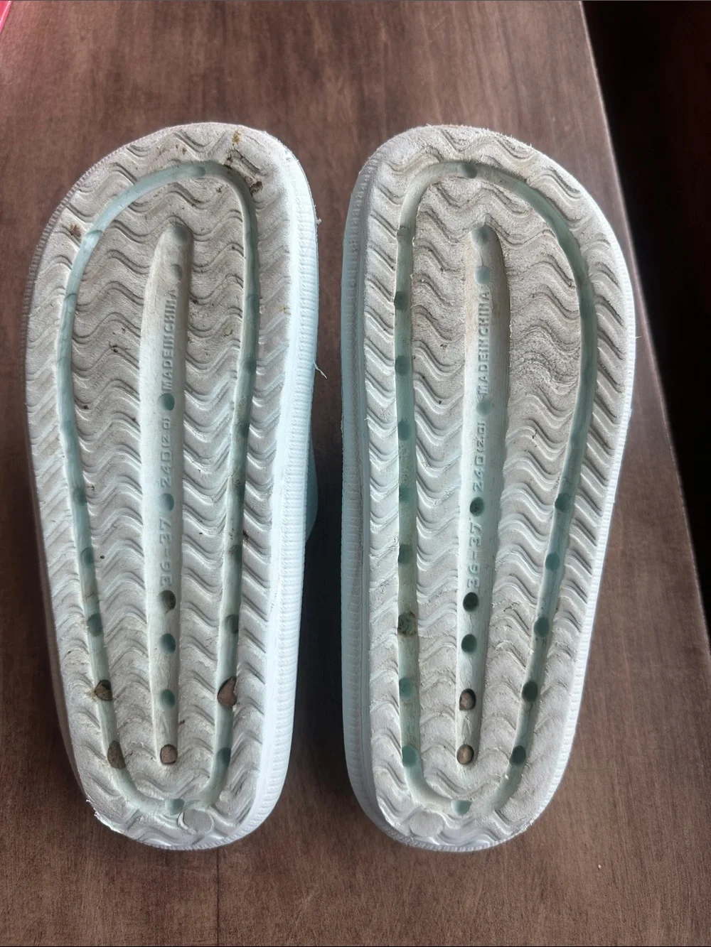 3 Girls Pair Slide Sandals Lot - Coral Ombre + Mint + Light Aqua